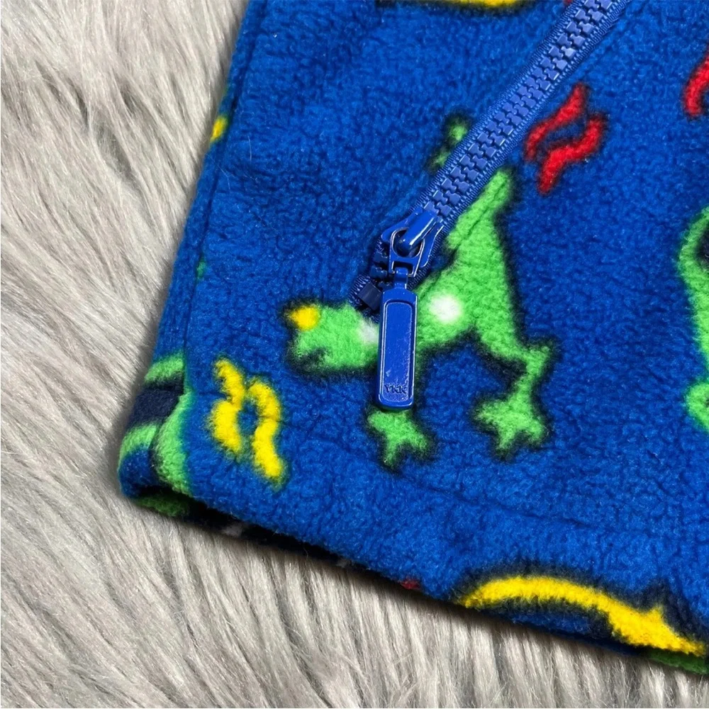 Vintage Columbia Blue Animal Fleece Vest Kids 4/5